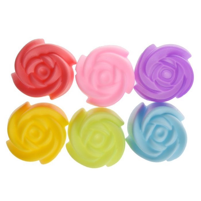TOOGOO(R) 10x Silicone Rose Muffin Cookie Cup Cake Baking Mold Chocolate Jelly Maker Mould N5