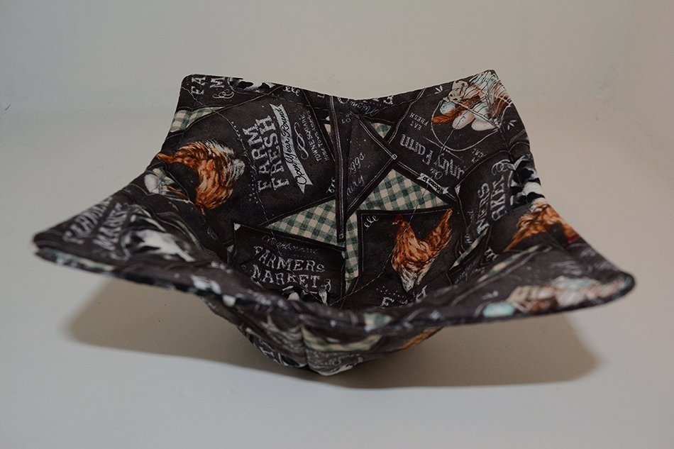 Microwave Bowl Cozies // Set of 3 // 1 Small Bowl Cozy // 1 Medium Bowl Cozy // 1 Dinner Plate Cozy // Farm Fresh N5