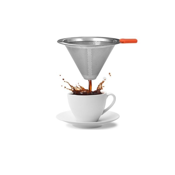 Decembervii Portable Reusable Stainless Steel double mesh Pour Over Coffee Filter with Upgraded Cup Paperless... N6