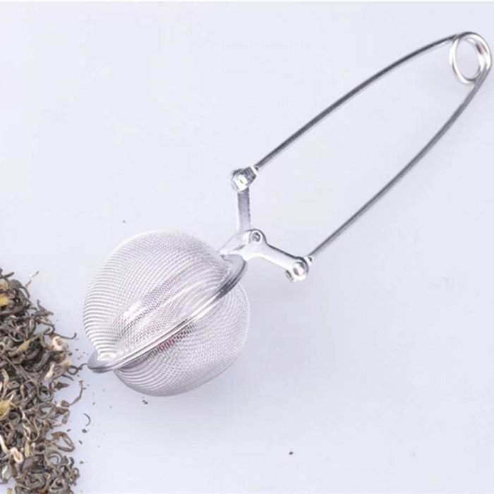 GOOTRADES Stainless Steel Spoon Tea Leaves Herb Mesh Ball Infuser Filter Squeeze Strainer (pack of 2)