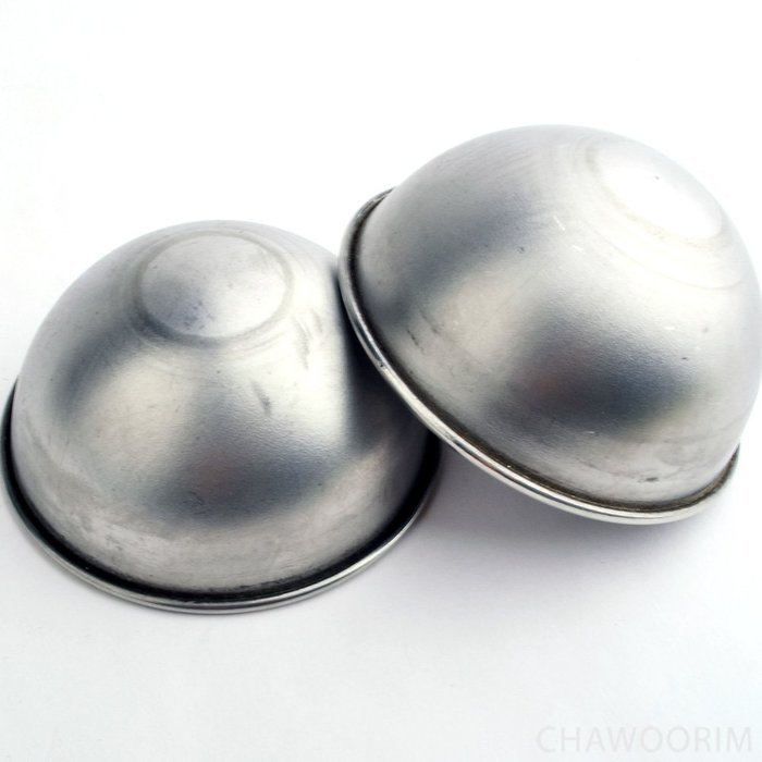 Bath Bomb Ball Molds Bath Fizzies Stainless Steel Molds 2pieces Per 1set D2.56inch/6.5cm N8