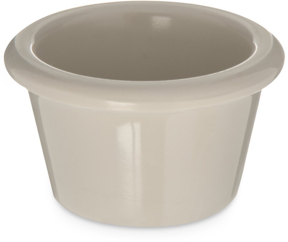 Carlisle S275-842 12-Piece Melamine Smooth Ramekin Set, 1.5-Ounce Capacity, 1.53" Height, Bone (Case of 4)