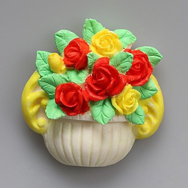 Y&XL&H A Basket Of Flowers Shape Chocolate Silicone Molds,Cake Molds,Soap Molds,Decoration Tools Bakeware