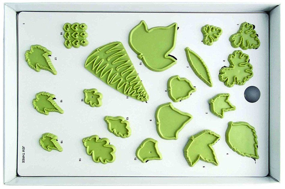 PME 40-Piece Jem Leaf Plastic Cutter Set, Set of 3 N2