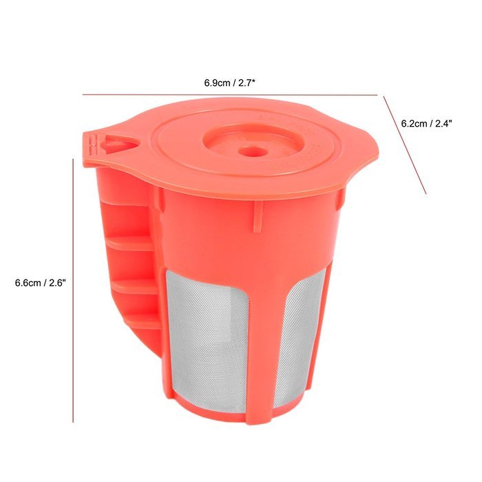 Powstro Reusable Coffee Filter, 2pcs Refillable Compatible with Keurig 2.0 K-Carafe (with Coffee Spoon) N6