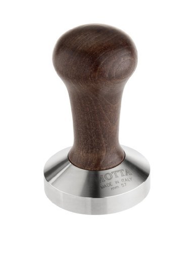 Motta Professional Flat Base Coffee Tamper with Black Handle, 57mm N2