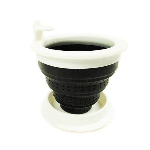 The TeaSpot Tuffy Steeper Silicone Loose Tea Filter Infuser Black