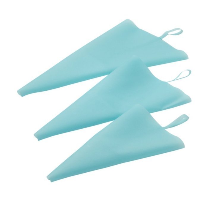 EKIND Reusable Silicon Cake Pastry Bag Cream Icing Piping Bag Cake Decorating Bags Tools Set (3 size in 1) N9