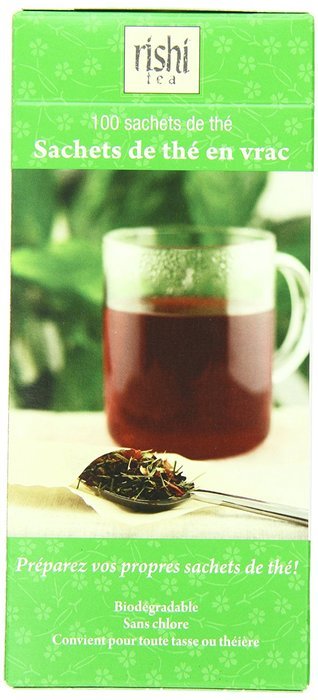 Rishi Tea Loose Leaf Paper Tea Filter Bags, 100-Count Box(Pack of 6) N3