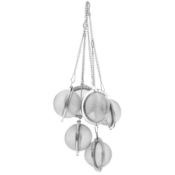 Tea Infuser, X-Chef &Phi;2 inch Stainless Steel Mesh Tea Ball Strainer for Cozy Tea Time Set of 6 - With Cleaning... N6