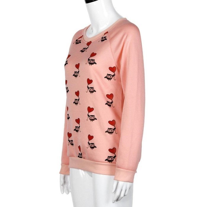 Blouse,Morecome Women Long Sleeve Cute Owl Print T-Shirt Tops Casual Blouse N14