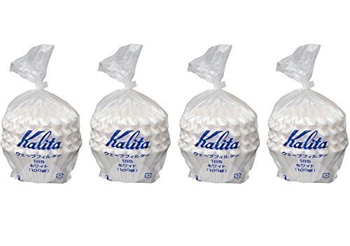 4 X Kalita:Wave Series Wave Filter 185[2-4 Persons] White.100 Pieces #22199(Japan Import) by Kalita