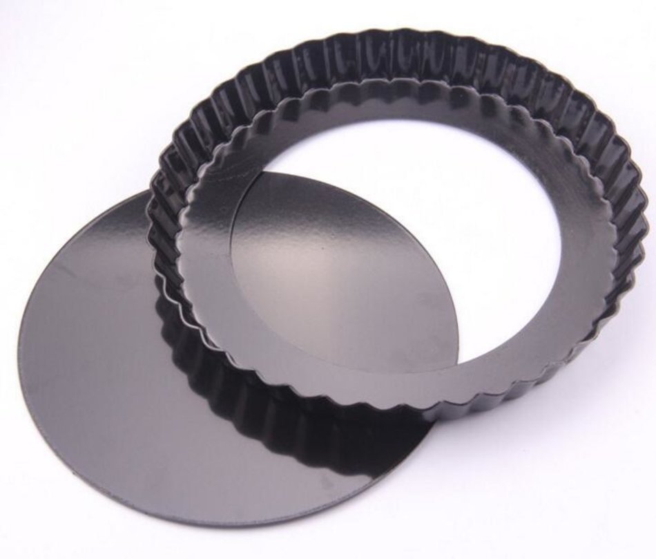 Ancdream 11 inch Non-Stick Removable Loose Bottom Quiche Pan, Round Tart Quiche Pan N2