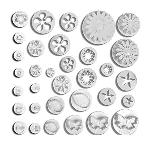 Autek 45pcs Suqarcraft Cake Decorating Fondant Icing Plunger Cutters Tools N3