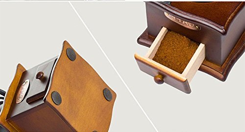 Ferris Wheel Design Vintage Manual Coffee Grinder With Ceramic Movement Retro Wooden Coffee Mill For Home Decoration N2