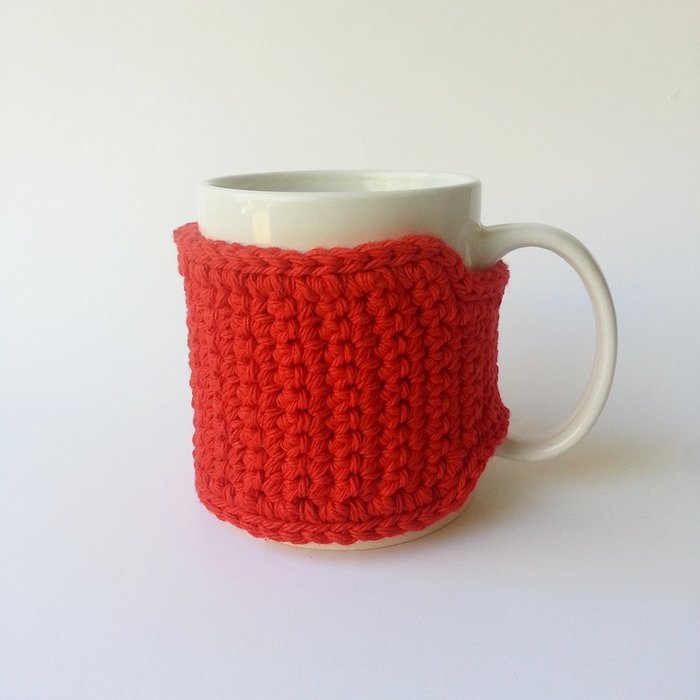Coffee Mug Cozy in Red Gift Accessory N3