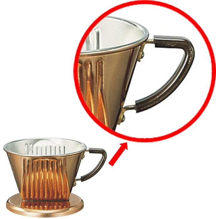 Copper Coffee Dripper (Kalita) for 2-4 Cups by Kalita (Carita) N4