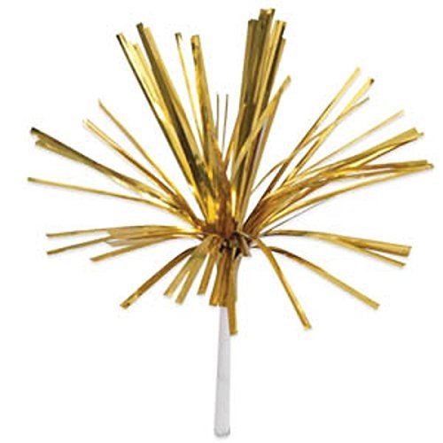 Oasis Supply Cupcake/Cake Decorating Tinsel Picks, 4-Inch, Gold, Set of 6