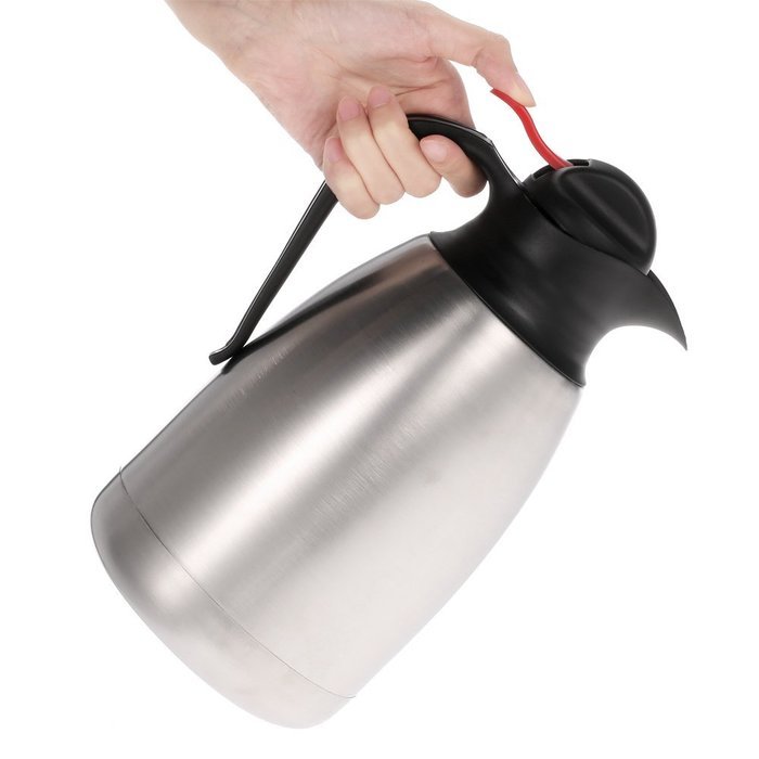 Anself 1.5L Large Capacity Stainless Steel Double Wall Vacuum Insulated Coffee Pot Water Pitcher Thermal Carafe N2