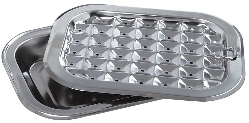 Norpro 8.7" x 11.6" x 1.7" Stainless Steel Broil and Roast Set