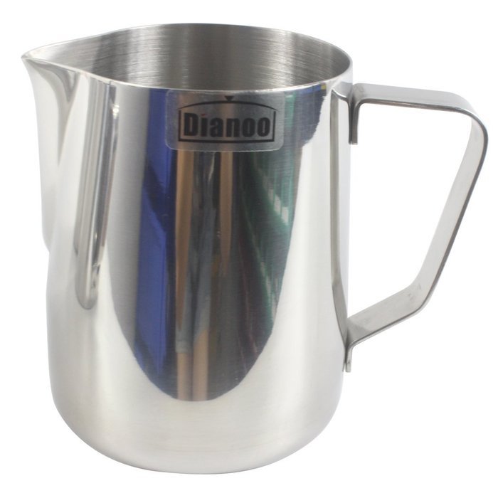 Dianoo Milk Pitcher, Stainless Steel Milk Cup, Good Grip Frothing Pitcher, Coffee Pitcher, Espresso Machines,... N9