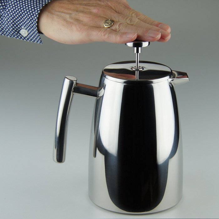 Elegant French Coffee Press Stainless Steel Insulated Double Wall with Spare Screen 8 cup 1 Liter (34oz) N3