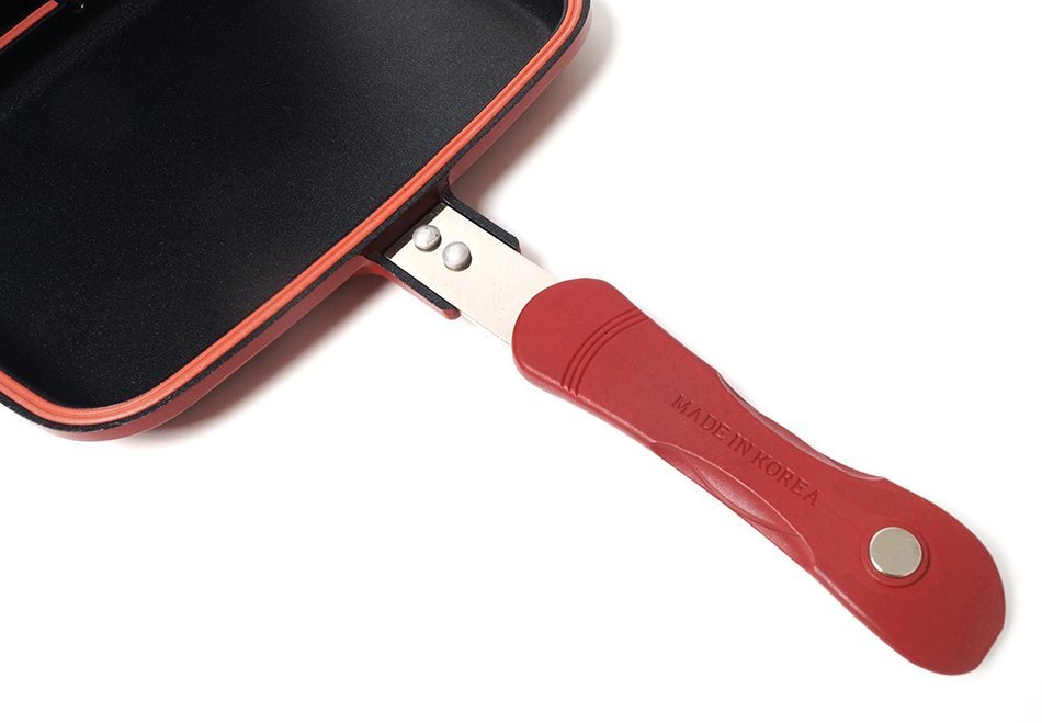 Happycall Double Sided Standard Pressure Pan Red - Standard for Cooking (Cutie Pan) N7