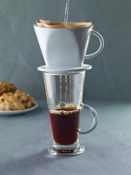 Aerolatte Pour Over Coffee Dripper Reusable Filter Cone Brewer, Number 4-Size, Brews 8 to 12-Cups N2