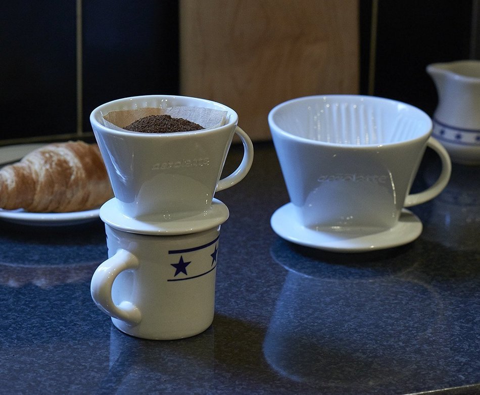 Aerolatte Pour Over Coffee Dripper Reusable Filter Cone Brewer, Number 4-Size, Brews 8 to 12-Cups N3