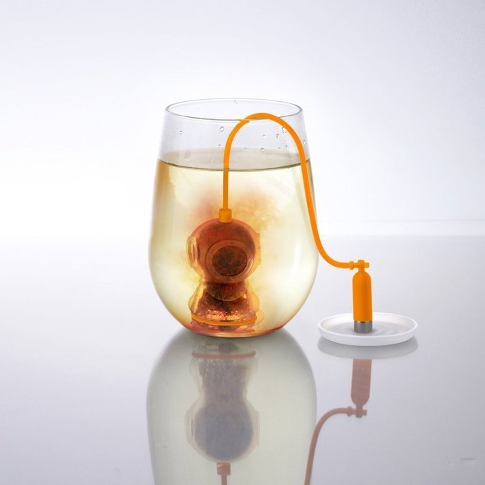 OHF Creative Technology Passion Silicone Astronaut Diffuser Infuser Loose Tea Leaf Strainer Herbal Spice Filter N3