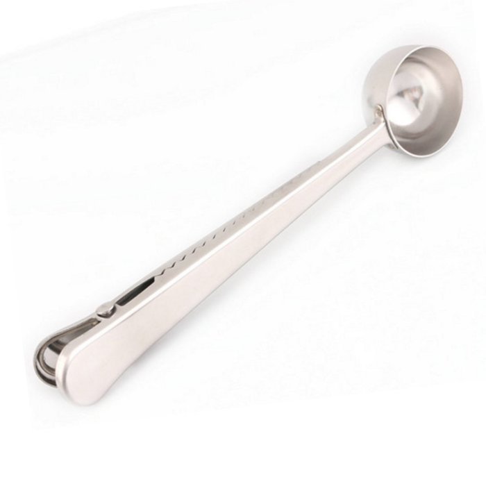 Schefs Premium Stainless Steel Coffee Scoop and Tea Scoop with Integrated Bag Clip N2