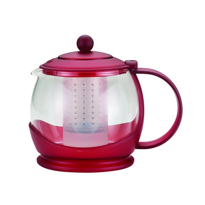 BonJour Tea "Prosperity" Borosilicate Glass Teapot with Plastic Frame, 42-Ounce, Black N3