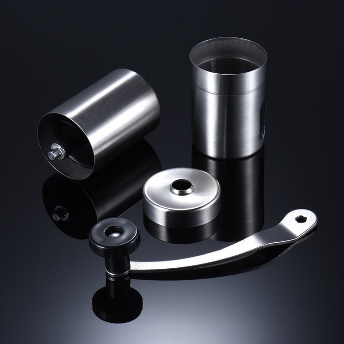 Stainless Steel Manual Coffee Grinder, Punasi Portable Hand Coffee Bean Grinder with Adjustable Ceramic Burr N5