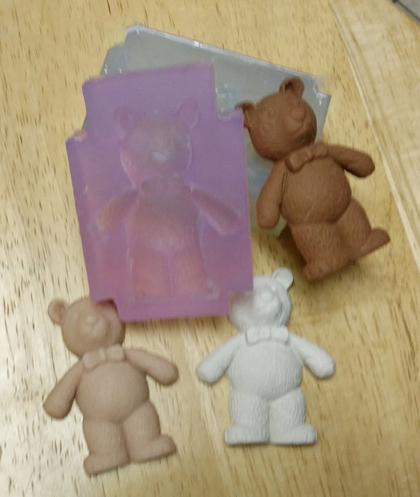 Clear Silicone Mold Bow Tie Teddy Bear Handmade Supply N5