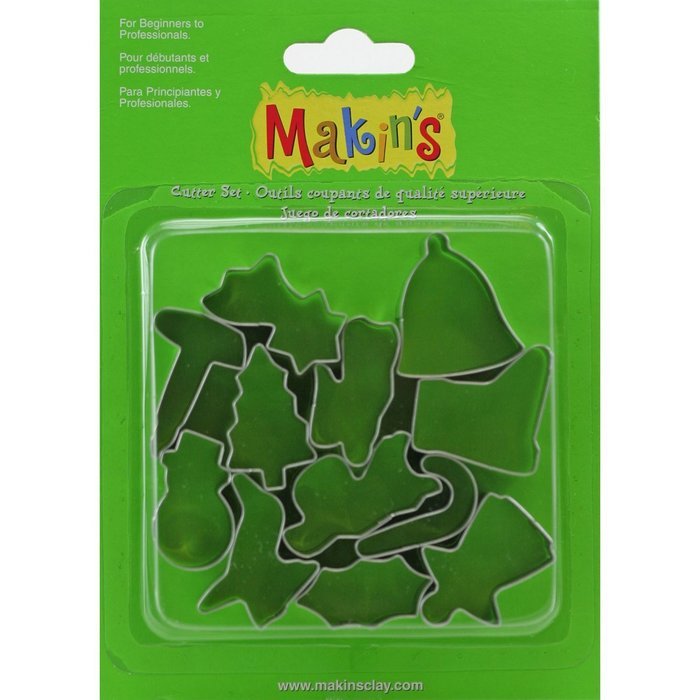 Makin's USA 37051 Clay Cutters, Christmas, 12-Pack