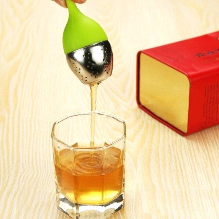 Kaimao Tea Strainer / Tea Infuser Easy to Use and Clean with Silicone Base 6.2(L)x1.8(W)inches---Blue N14