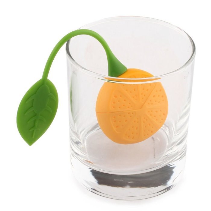 4 Silicone Tea Infusers, Strawberry & Citrus Shapes N2