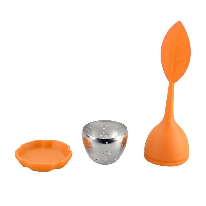 Kaimao Tea Strainer / Tea Infuser Easy to Use and Clean with Silicone Base 6.2(L)x1.8(W)inches---Blue N17