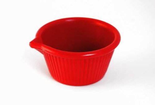 Gessner Spouted Ramekin Red 3 oz (Case of 12)