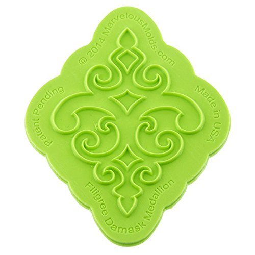 Filigree Damask Medallion Onlay Mold by Marvelous Molds