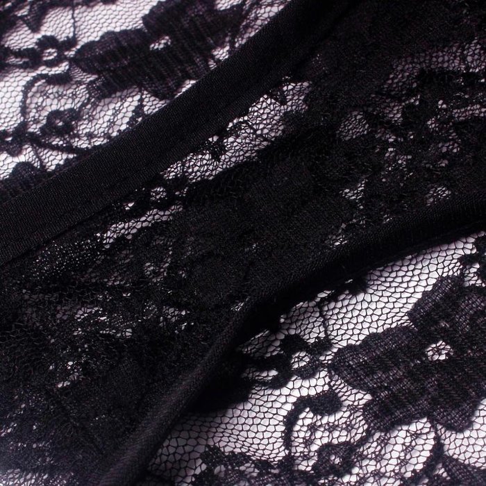 Bra Top ，Beautyvan Comfortable Strap Translucent Women Lace Briefs Underwear (L, Black) N2