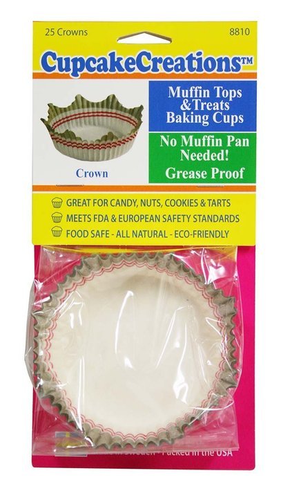Cupcake Creations Jumbo Crown Muffin Top Cups, 25-Count