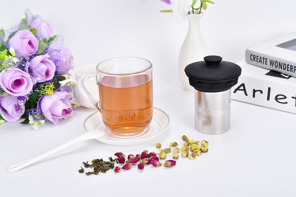 Loose Tea Infuser Filter Extra Fine Mesh Stainless Strainer Steeper Basket for Brewing Steeping Loose Leaf Tea... N3