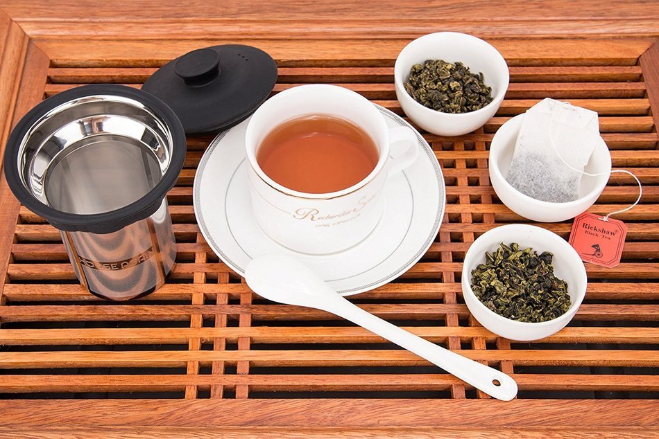 Loose Tea Infuser Filter Extra Fine Mesh Stainless Strainer Steeper Basket for Brewing Steeping Loose Leaf Tea... N4