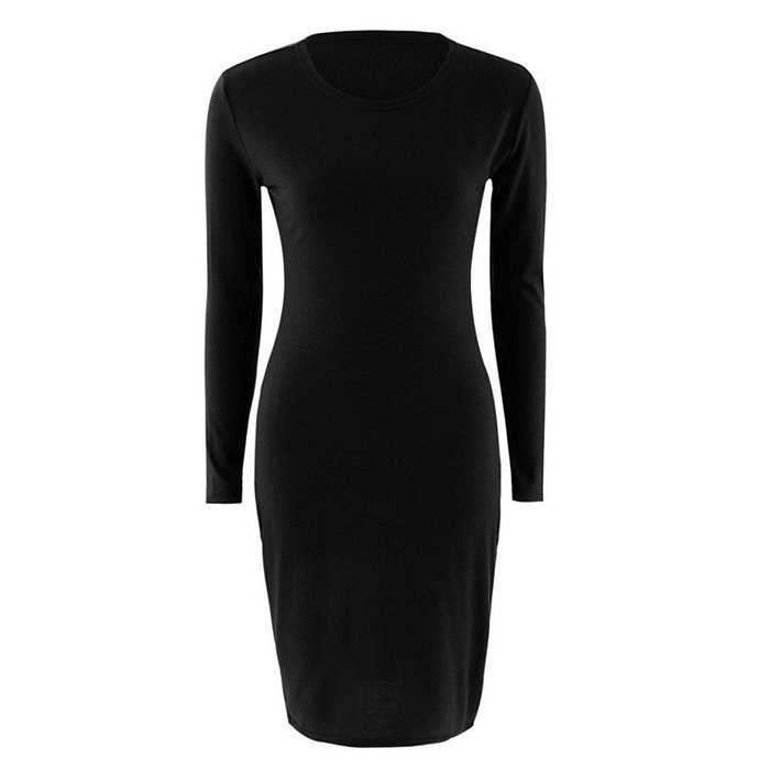 Slim Dress,Morecome Women Fashion Solid Long Sleeve Slim Dress N9