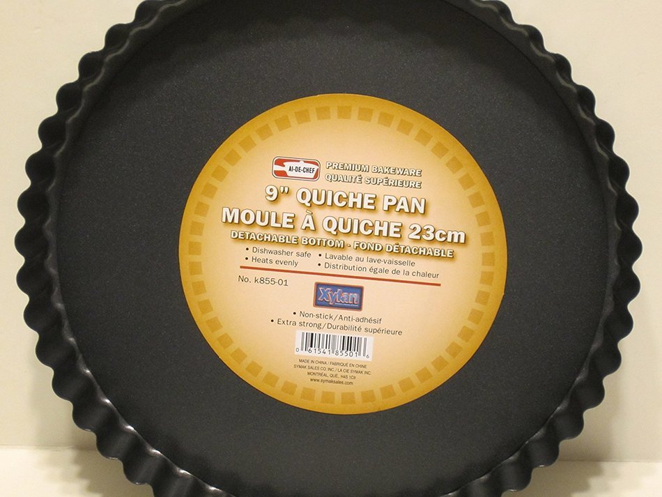 Al-De-Chef Non Stick 9" Quiche Pan - Removeable Bottom