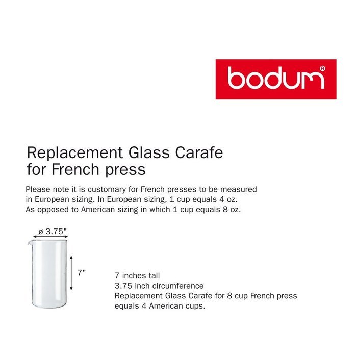 Bodum 34-Ounce Coffee Press Glass Replacement Beaker