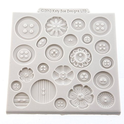 Buttons 4" x 4" - Silicone Design Mat for Cake Decorating, Cupcakes, Sugarcraft and Candies N2