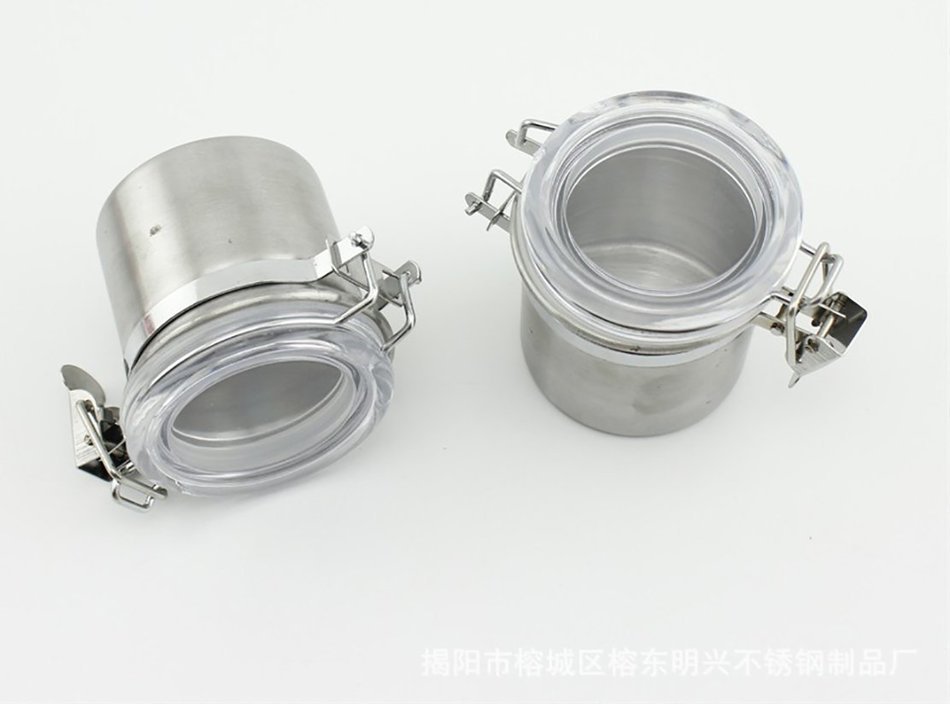 Bestwoo Stainless Steel Tea Tin Coffee Storage Canisters with Airtight Latch,Set of 3,200ML N3