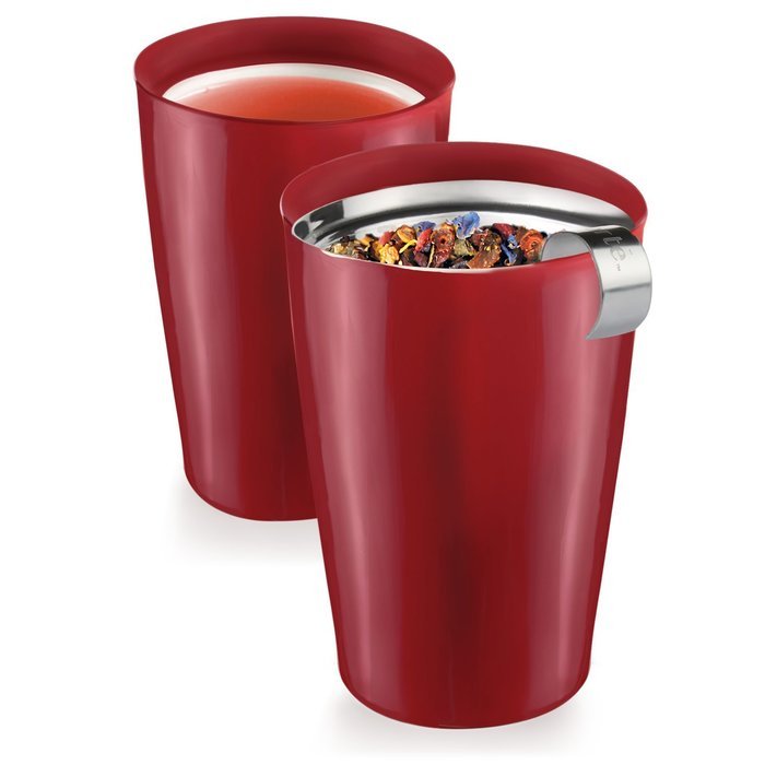 Tea Fort&eacute;&reg; KATI Cup Loose Leaf Tea Brewing System, Cranberry Red N8